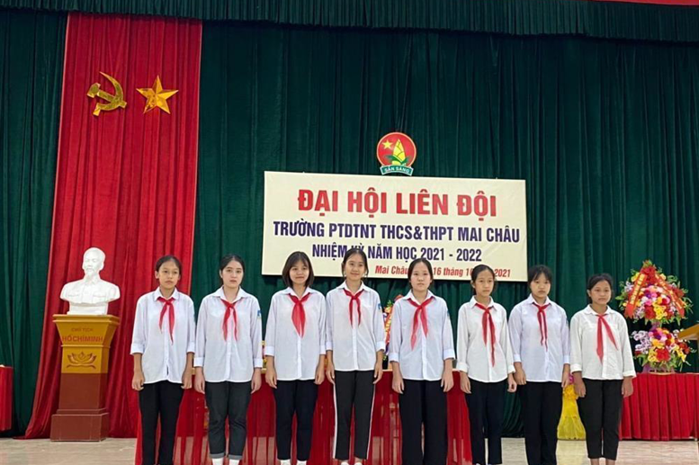 Ban chỉ huy Liên đội nhiệm kỳ 2021 - 2022 ra mắt Đại hội