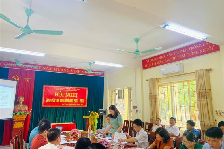 Đ/c Ngô Thị Oanh - Chánh Văn phòng Sở phát biểu 