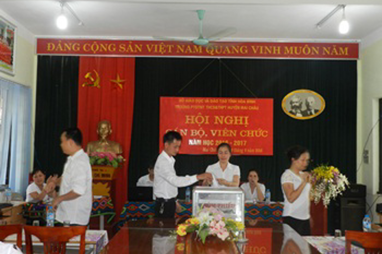 Cán bộ, viên chức nhà trường bầu Ban thanh tra Nhân dân, nhiệm kỳ 2016-2018