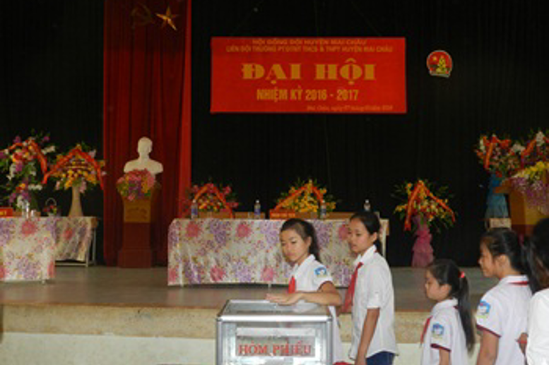 Đại hội bầu Ban chỉ huy Liên Đội, nhiệm kỳ 2016-2017